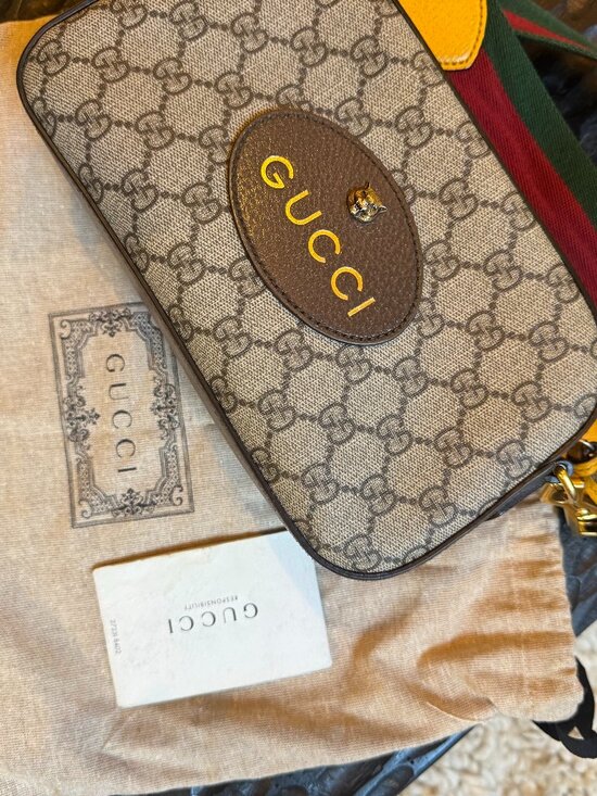 Gucci Handbags - GG Supreme Monogram Web Neo Vintage Shoulder Bag